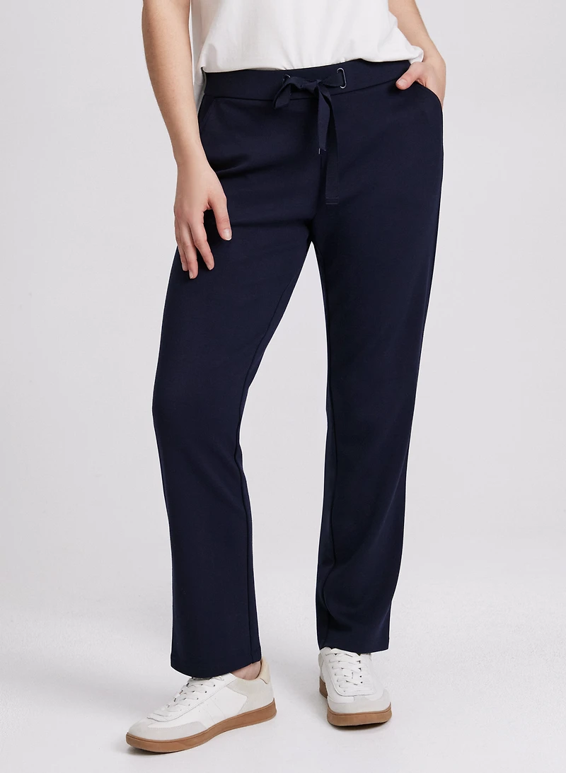 Drawstring Waist Pull-On Pants