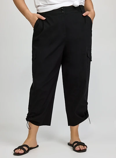 Drawstring Hem Capris