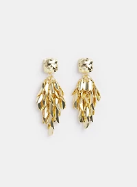 Leaf Cluster Drop Earrings