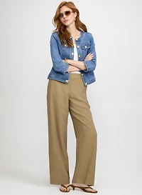 Veste en denim et pantalon Olivia à jambe large