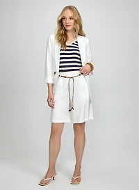 Lace-Up Back Blazer & Beaded Belt Shorts