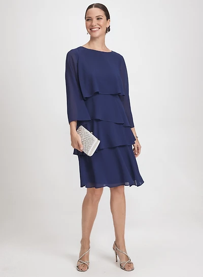 Tiered Chiffon Dress