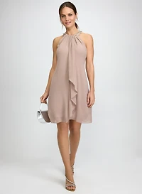 Robe à col licou embelli