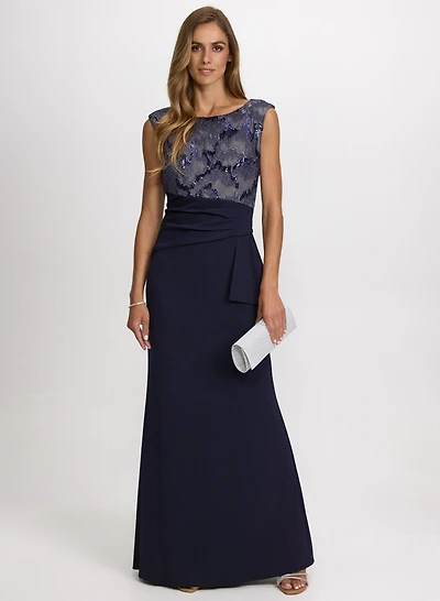 Embellished Ruched Waist Dress