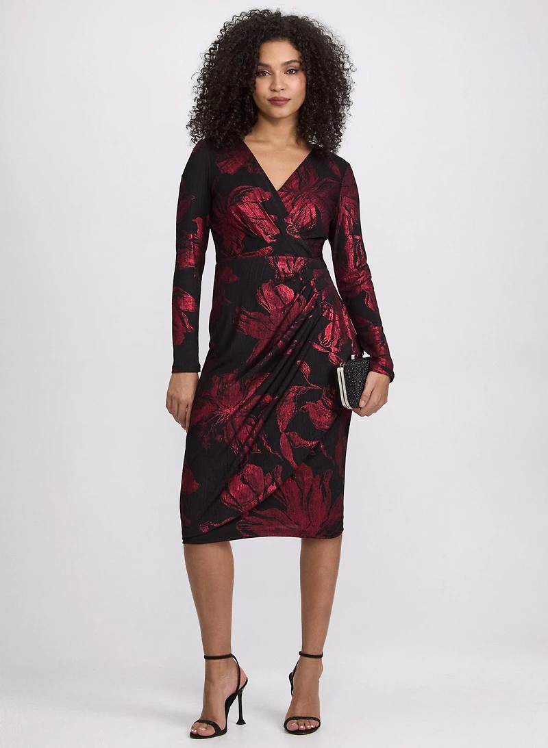 Floral Metallic Dress