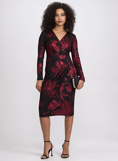 Floral Metallic Dress