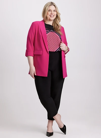 Open Twill Jacket & Straight Leg Pants