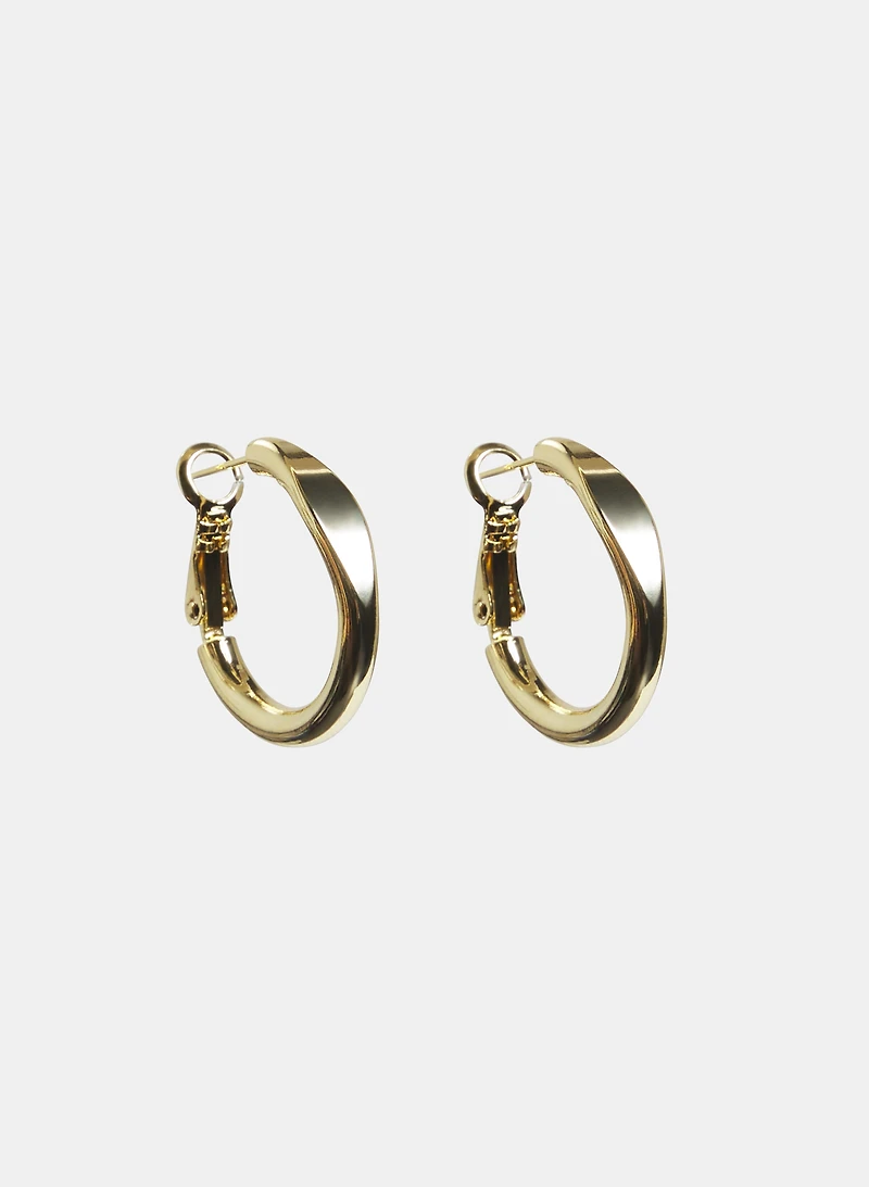 Boucles d'oreilles en anneaux irréguliers