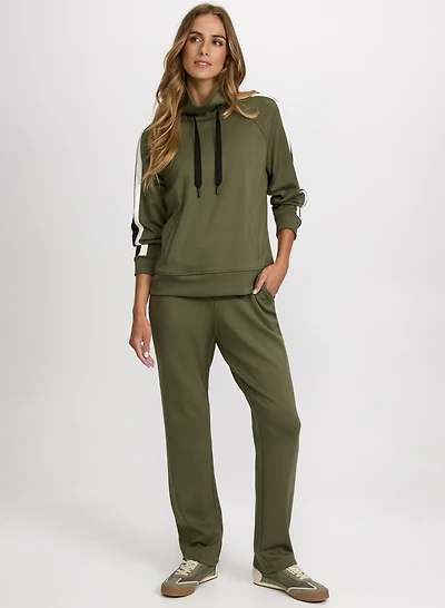 Cowl Neck Sweatshirt & Pull-On Scuba Pants