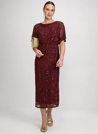 Robe cocktail à paillettes