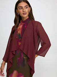 Boléro long réversible en chiffon