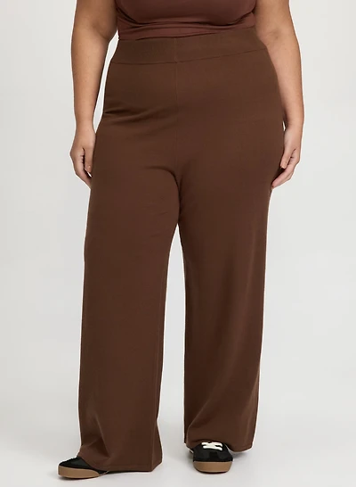 Knit Straight-Leg Pants