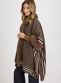Geometric Print Poncho