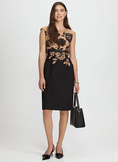 Floral Colour Block Dress