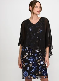 Floral Capelet Dress