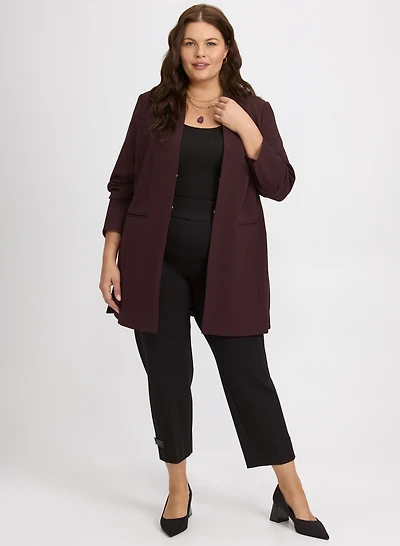 Belted Longline Blazer & Sofia Slim-Leg Pants