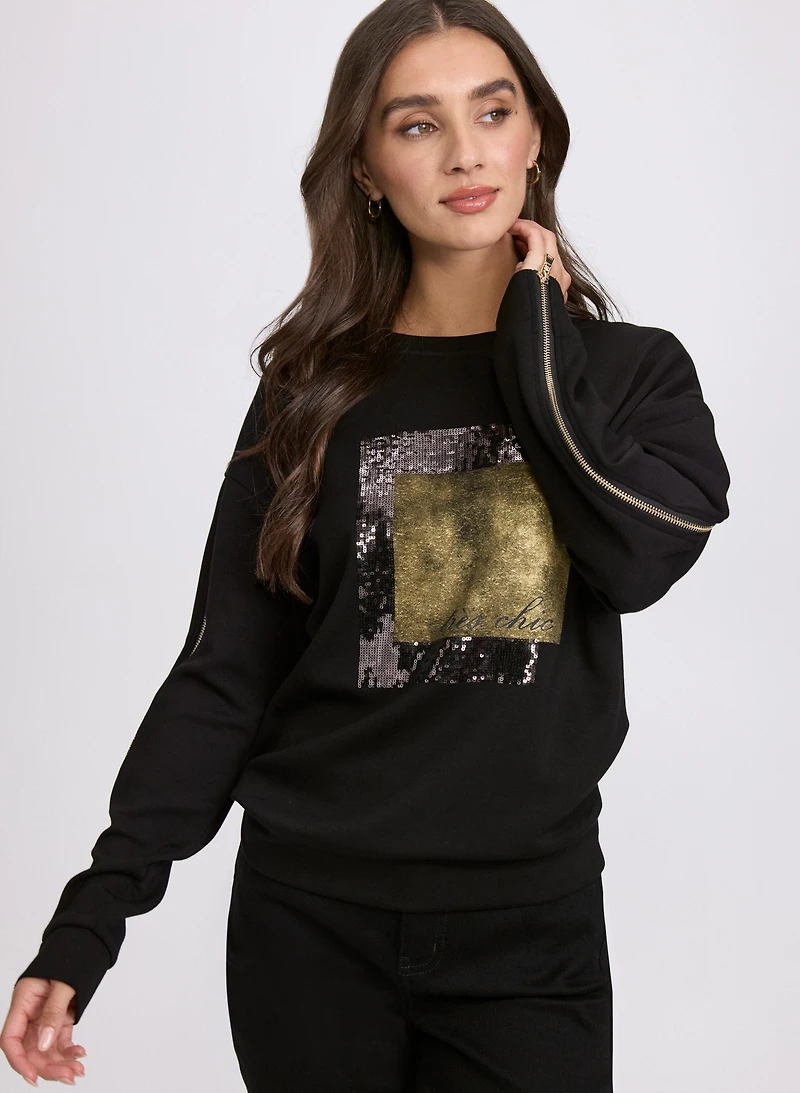 Sequin Logo Top