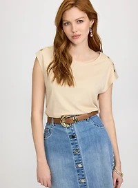 T-shirt à manches cape