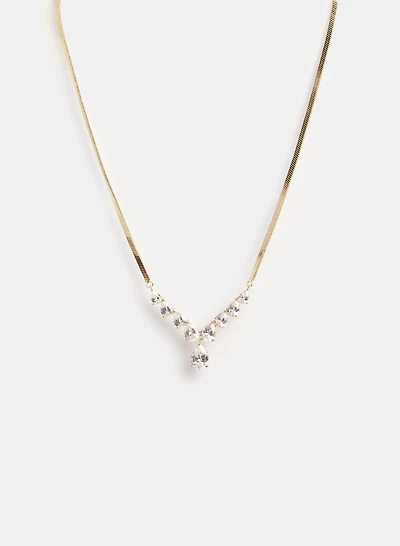 Cubic Zirconia Stone Necklace