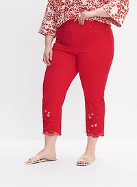 Melanie Lyne - Embroidered Straight-Leg Jeans