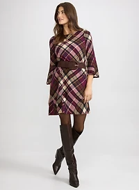 Plaid Sweater Dress