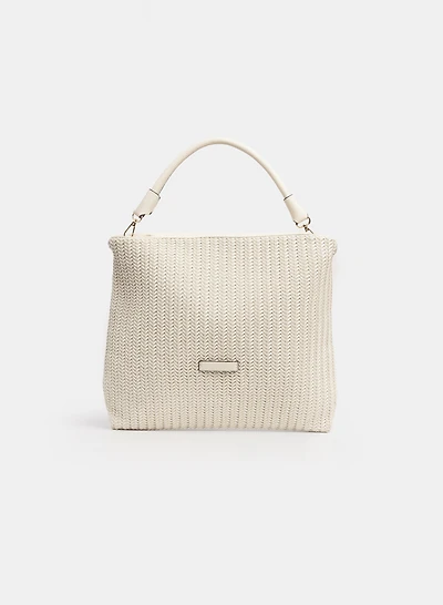 Braided Vegan Leather Bag