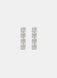 Boucles d'oreilles à cristaux carrés