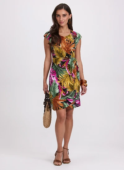 Robe à motif tropical