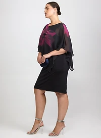 Robe à superposition florale en chiffon