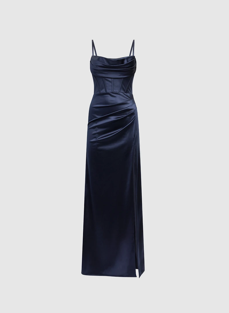 Robe corset à col bénitier