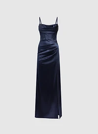 Robe corset à col bénitier