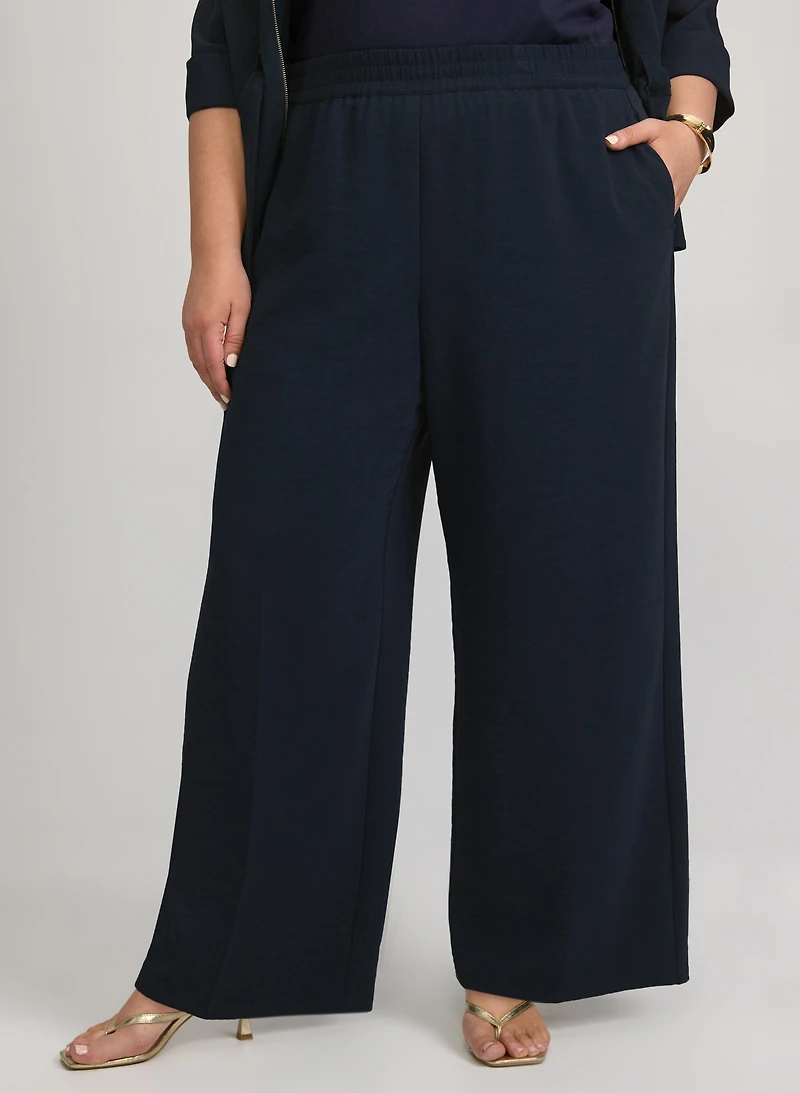 Pantalon à enfiler jambe large