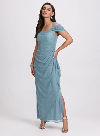Draped Glitter Dress
