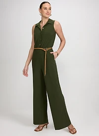 Combinaison ceinturée en jersey