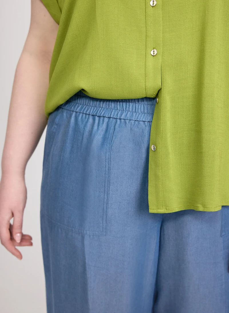 Lyocell Wide-Leg Pants