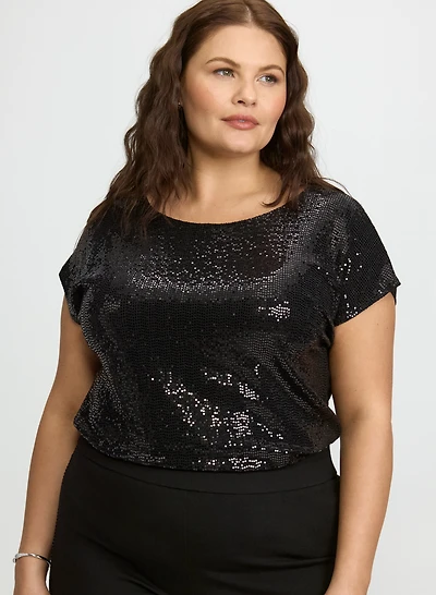 Dot Sequined Top