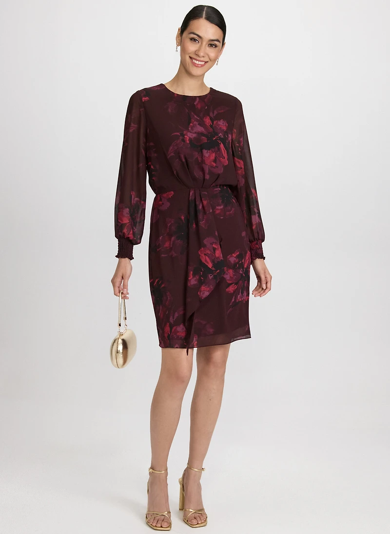 Floral Flounce Front Dress