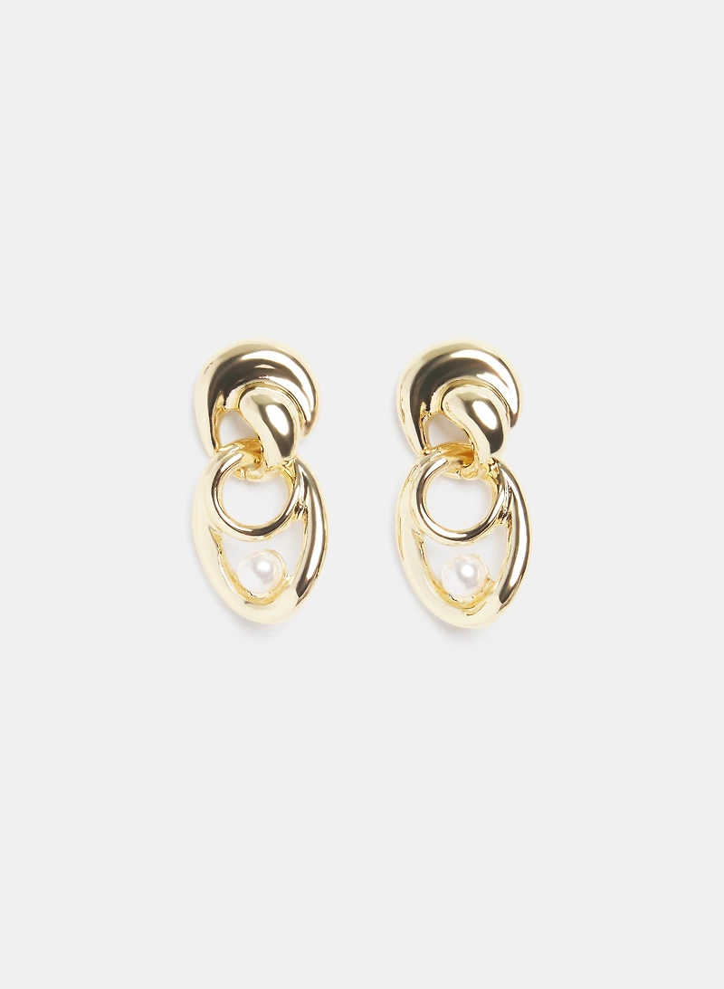 Boucles d'oreilles pendantes à insertion de perle