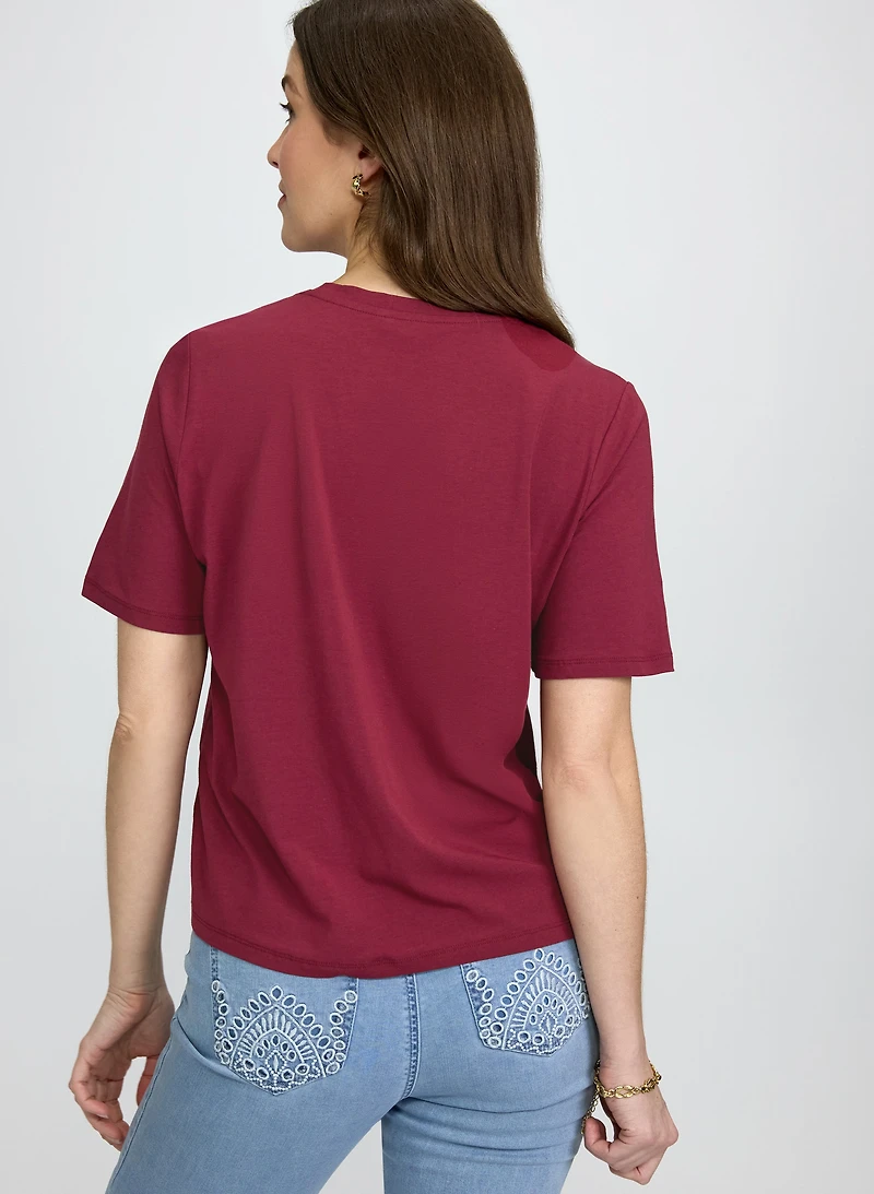 Heart Modal-Blend T-Shirt