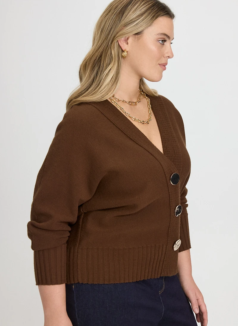 Cardigan boutonné en tricot