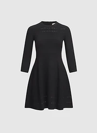 Robe ajustée et évasée en tricot