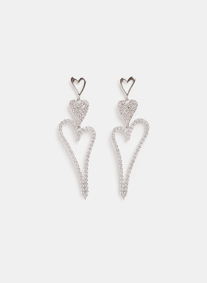 Tiered Heart Earrings