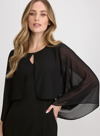 Asymmetric Chiffon Bolero