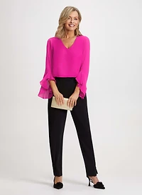 Tunique à volants et pantalon étroit
