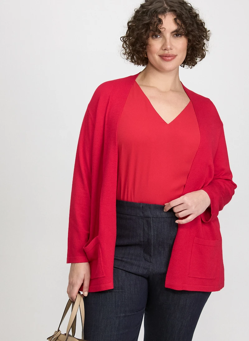 Cardigan ouvert à poches