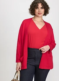 Cardigan ouvert à poches