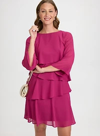 Tiered Chiffon Dress