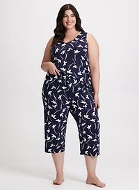 Ensemble pyjama à motif floral