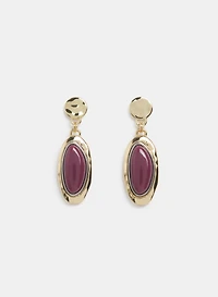 Boucles d'oreilles pendantes à deux tons