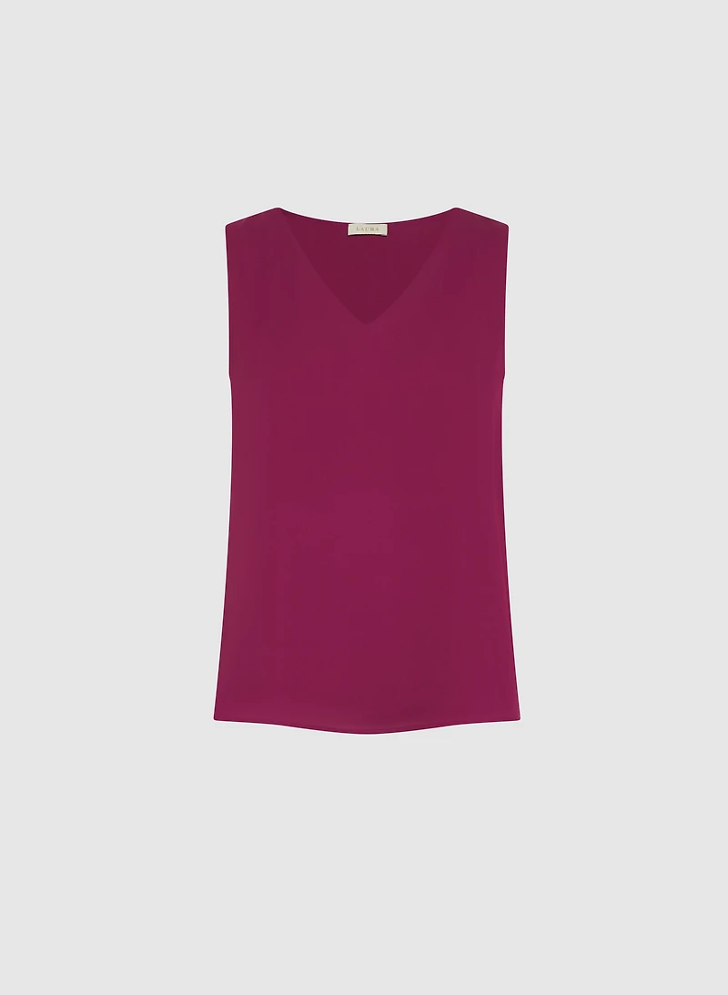 Sleeveless V-Neck Blouse